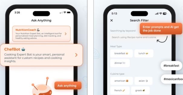 4 applications de recettes pour iPhone alimentées par GPT