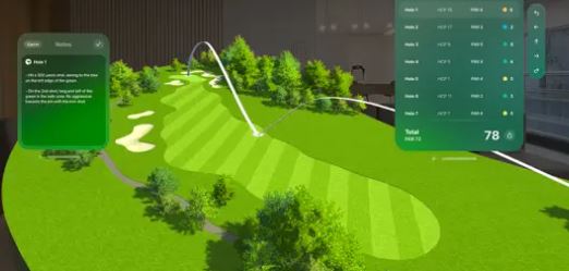 2 superbes applications de golf spatial pour Vision Pro