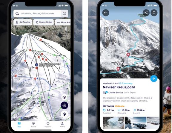 5 applications de cartes de ski incroyables pour iPhone