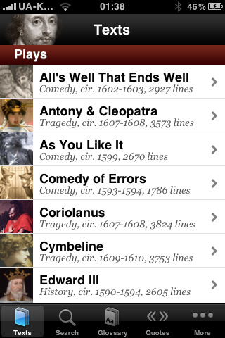 5 applications Shakespeare sympas pour iPhone