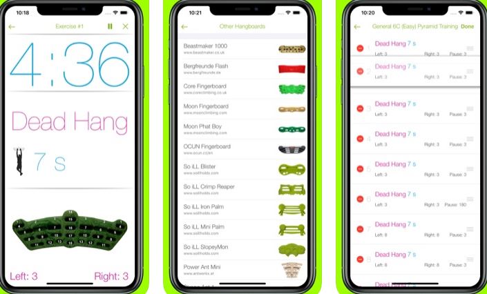 6 applications iPhone pour l’entraînement au hangboard