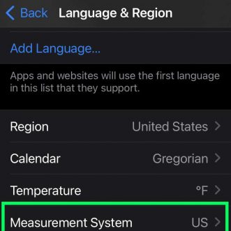 Comment passer les unités d’Apple Maps en métriques (kilomètres) ?