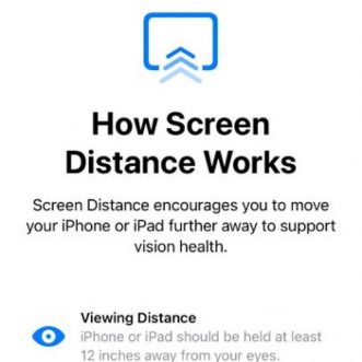 Comment utiliser la distance d’écran sur iPhone
