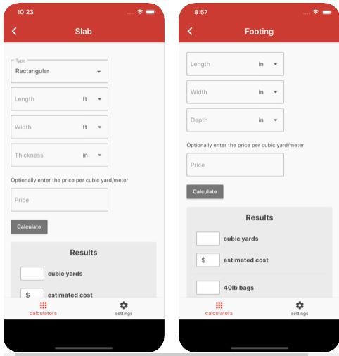 Les 5 calculateurs de béton incontournables pour iPhone