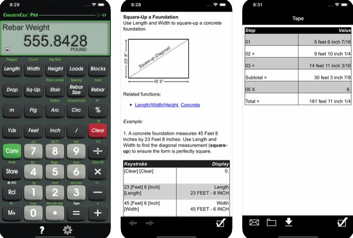 Les 5 calculateurs de béton incontournables pour iPhone
