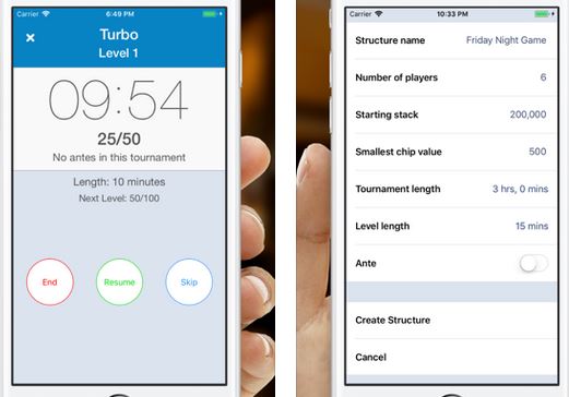 5 applications iPhone pour les tournois de poker à domicile