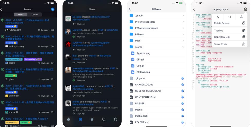 Les 7 meilleurs clients GitHub pour iPhone et iOS à découvrir absolument