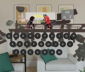Saisie de texte par regard Ninja pour Vision Pro