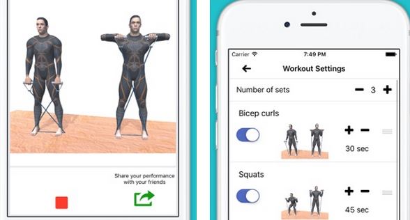 5 applications iPhone de formation avec bandes de résistance