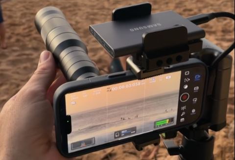 Objectif téléphoto 10x pour iPhone 16 avec roue de mise au point Sandmarc