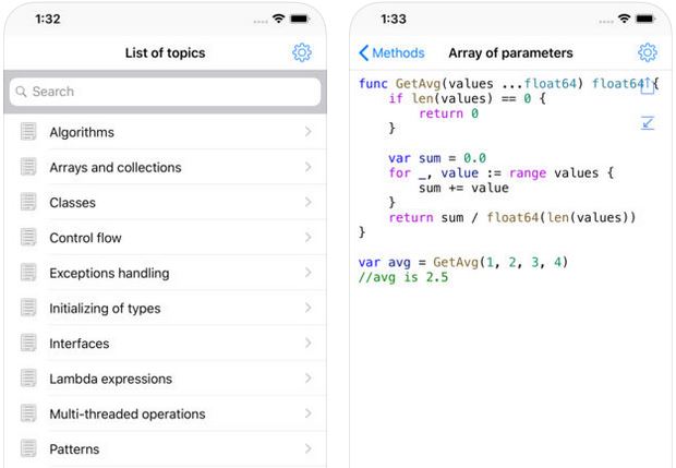 4 applications iPhone pour la programmation Go