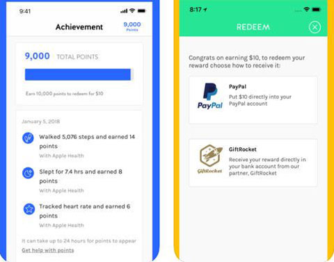 7 applications iPhone qui vous paient pour rester en forme