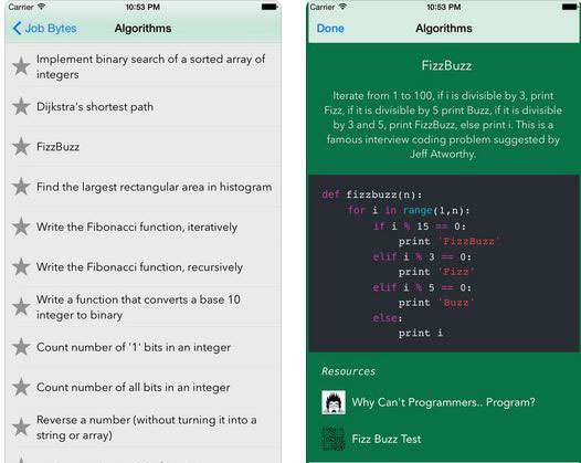 7 applications iPhone et iPad pour les entretiens techniques et de codage