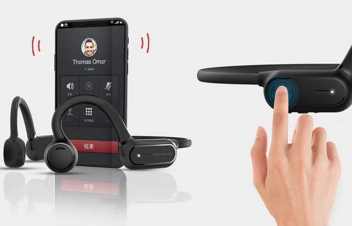 10 écouteurs intelligents Bluetooth 5.0 à conduction osseuseofstream поба10 écouteurs intelligents Bluetooth 5.0 à conduction osseuse intelligente