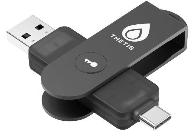 Clé de sécurité Thetis Pro FIDO2 USB/NFC pour authentification sans mot de passe
