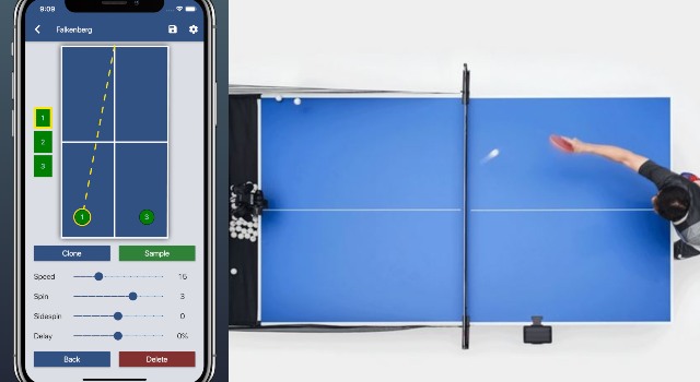 5 robots de ping-pong contrôlés par application