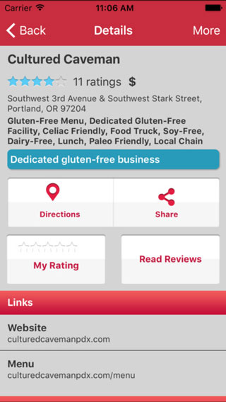 Meilleures applications sans gluten pour iPhone
