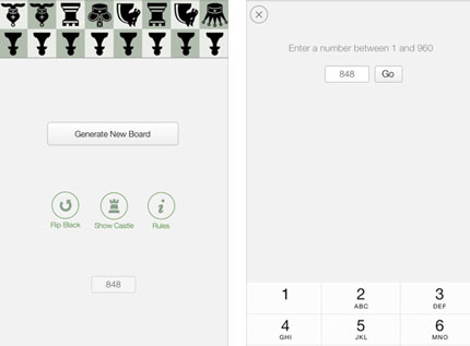 4 applications d’échecs Chess960 Fischer aléatoire pour iPhone