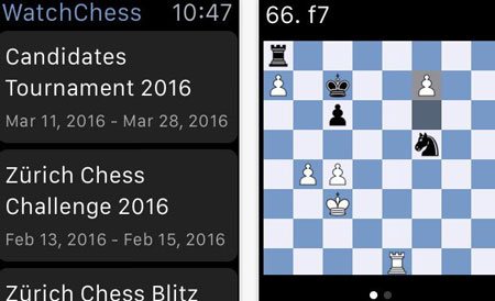 3 applications d’échecs et de dames pour Apple Watch