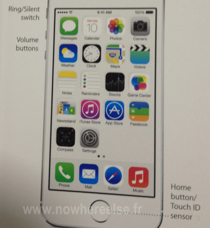 Part de trafic Web d’iOS 7, le guide de l’utilisateur de l’iPhone 5S révèle « Touch ID »