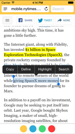 3 applications de surlignage web pour iPhone et iPad