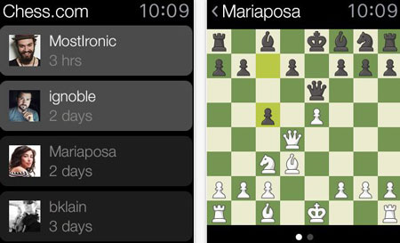 3 applications d’échecs et de dames pour Apple Watch
