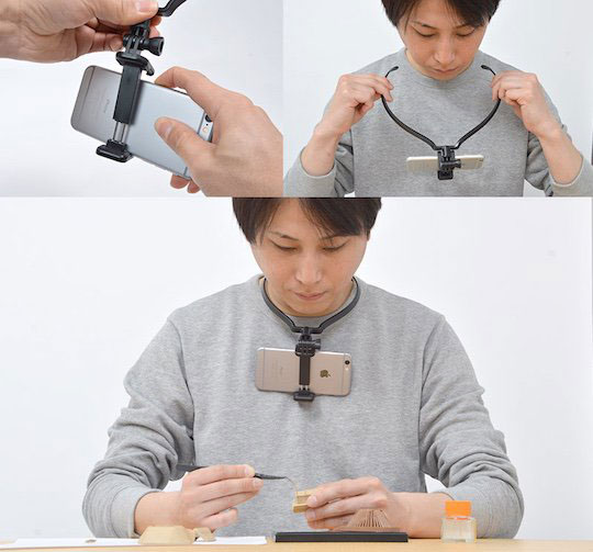 5 supports pour iPhone autour du cou pour selfies et vidéos en vue subjective