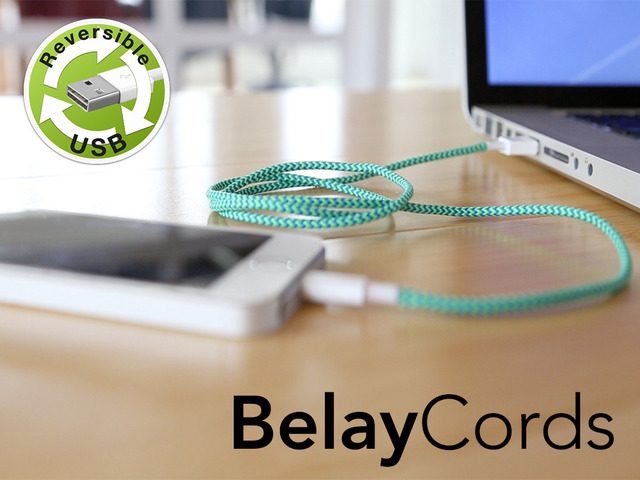 Câbles de chargement USB réversibles BelayCords pour iPhone