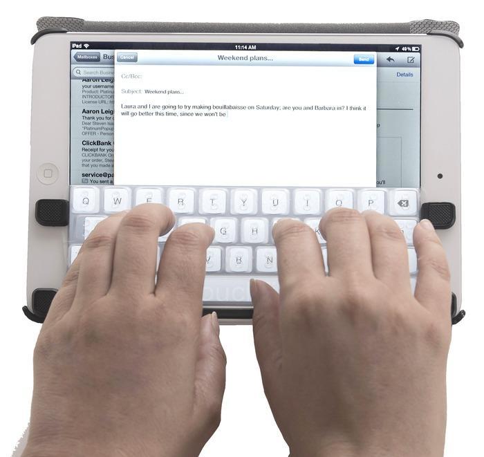 Clavier iPad Mini Touchfire Screen-Top : tapez sans regarder Clavier iPad Mini Touchfire Screen-Top : tapez sans regarder