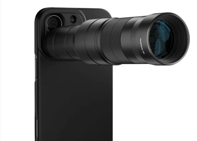 Objectif téléphoto 10x pour iPhone 16 avec roue de mise au point Sandmarc