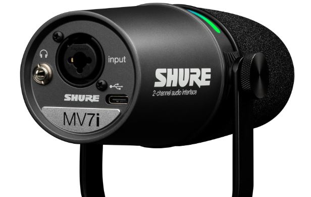 Présentation du microphone et interface pour smartphone Shure MV7i au CES 2025