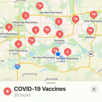 Comment trouver des sites de vaccination contre le COVID-19 sur Apple Maps
