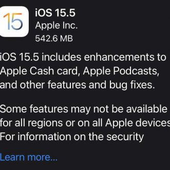 iOS 15.5 est sortie avec plus de 30 correctifs de sécurité