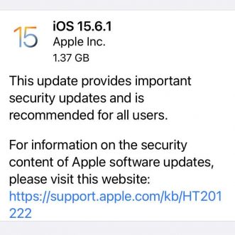 Pourquoi faut-il mettre à jour mon iPhone vers iOS 15.6.1 ?