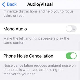 Comment activer la suppression de bruit de fond sur iPhone ?