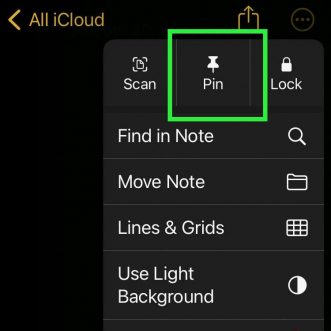 Comment épingler une note sur un iPhone ?