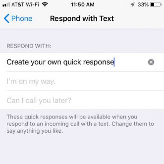 Comment créer une réponse personnalisée sur votre iPhone