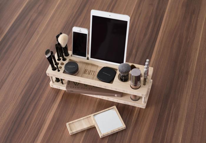 Poignée AB pour iPhone 5, Organisateur de maquillage moderne pour iPad