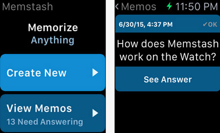 4 applications de cartes mémoire pour Apple Watch