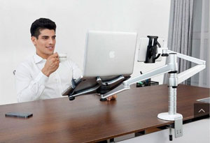 4 supports à double appareil pour tablettes et smartphones