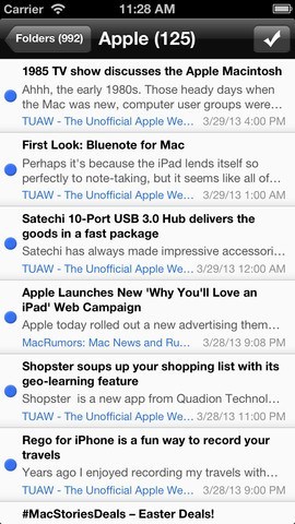 5 applications iPhone et iPad pour Feedbin