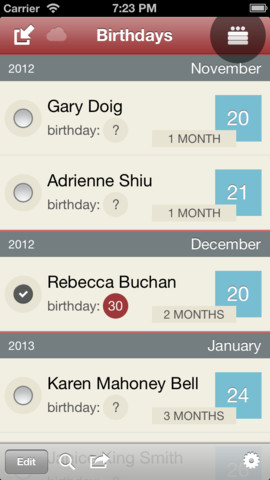 7 calendriers d’anniversaire de qualité pour iPhone