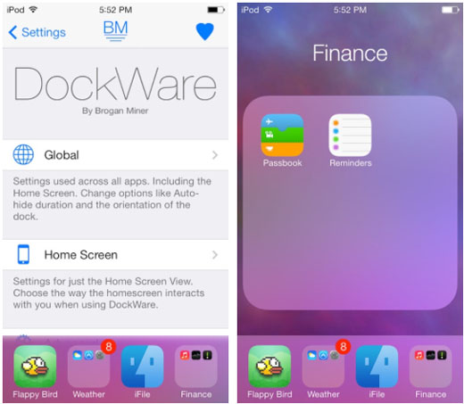 Can you rewrite this title in more natural and fluent French: How to Access the iOS Dock from EverywhereOnly return the rewritten title text, nothing else.