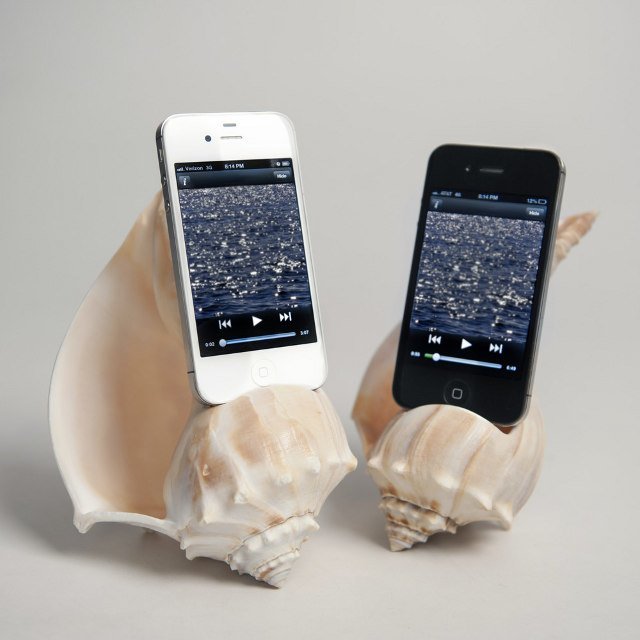 Amplificateur iPhone en coquillage, coffre à دوره Porkfolio pour smartphones
