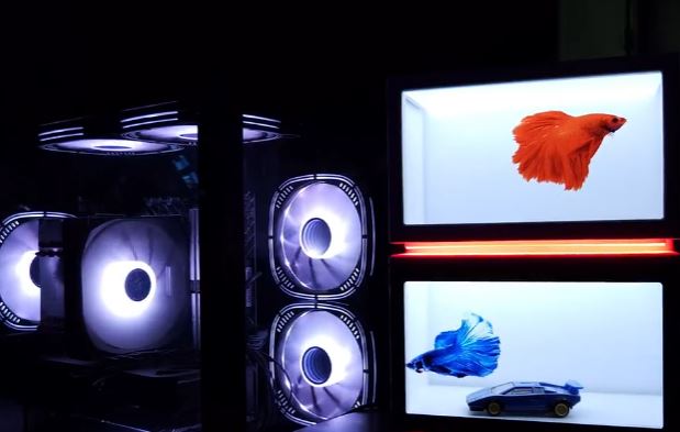 Boîte d’affichage 3D LCD transparente avec prise en charge d’iOS et Android