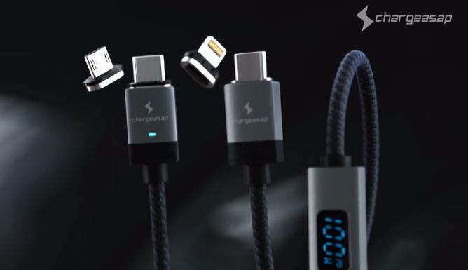 Câble de chargement magnétique Connect Pro 100W avec écran LED