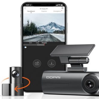 Caméra de tableau DDPAI N1 1296P+1080P double avec application et WiFi