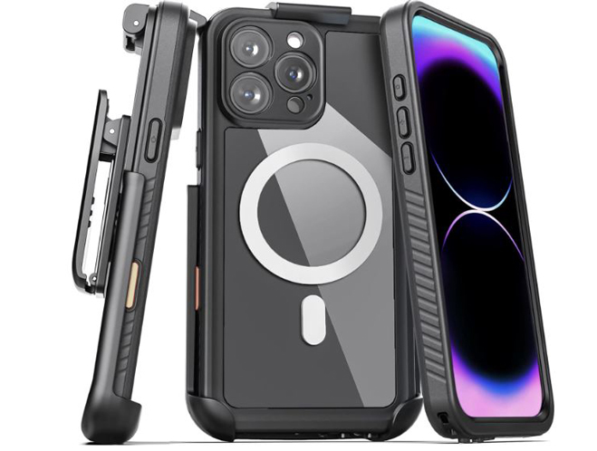 Étui ceinture iPhone 16 Pro imperméable Encased Titan avec protection contre les chutes de 4,5 mètres