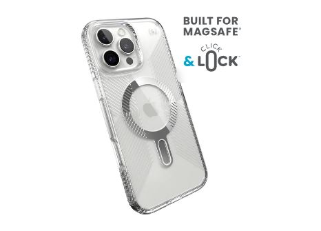 Étui iPhone 16 Presidio Perfect-Clear Grip MagSafe avec ClickLock et protection contre les chutes de jusqu’à 4 mètres