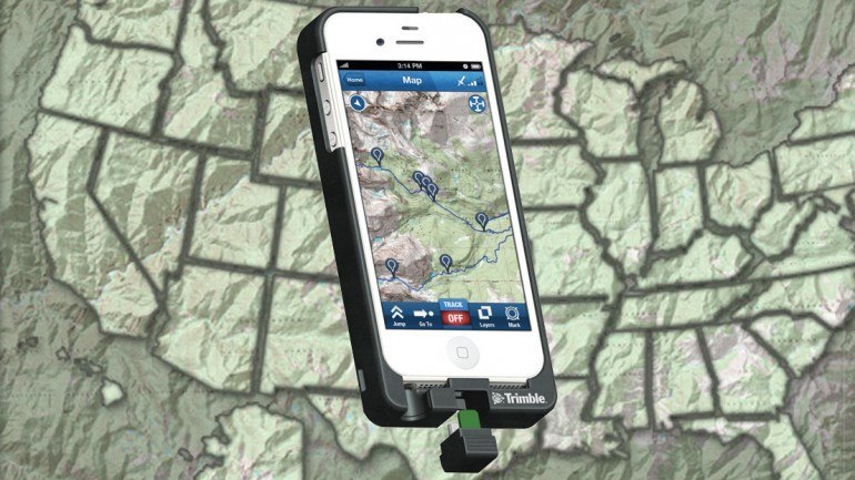 Étui iPhone Trimble TopoCharger Outdoors, anémomètre pour iPhone